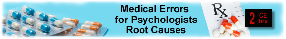 2 CEUs Prevention of Medical Errors for Psychologists 