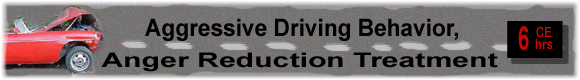 Aggressive Driving Behavior, Anger Reduction Treatment - 6 CEUs 